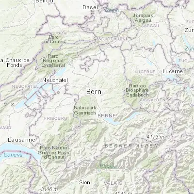 Map showing location of Münsingen (46.872980, 7.561000)