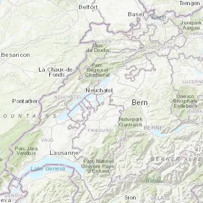 Map showing location of Murten/Morat (46.928270, 7.117150)