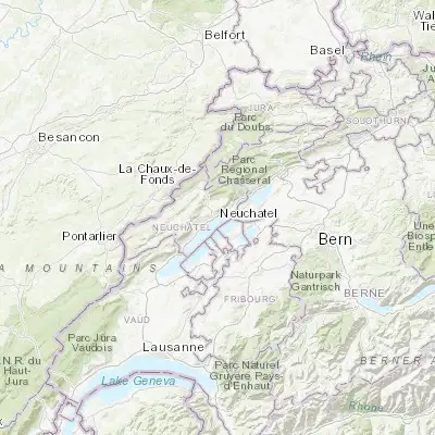 Map showing location of Neuchâtel (46.991790, 6.931000)