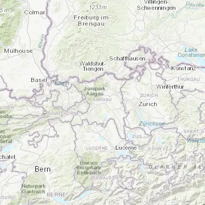 Map showing location of Niederlenz (47.400790, 8.176400)