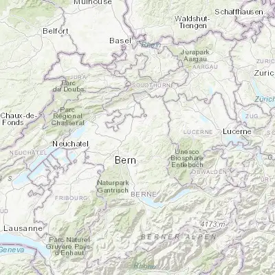 Map showing location of Oberburg (47.036650, 7.627450)