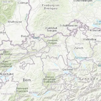 Map showing location of Oberentfelden (47.356390, 8.045940)