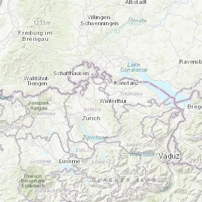 Map showing location of Oberwinterthur (Kreis 2) / Guggenbühl (47.513390, 8.759980)