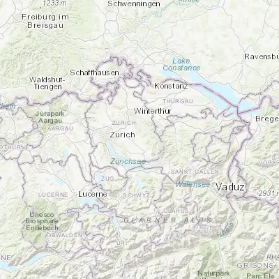 Map showing location of Pfäffikon (47.364530, 8.792020)