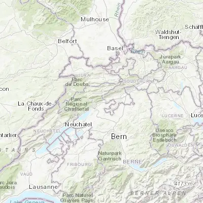 Map showing location of Pieterlen (47.175010, 7.337910)