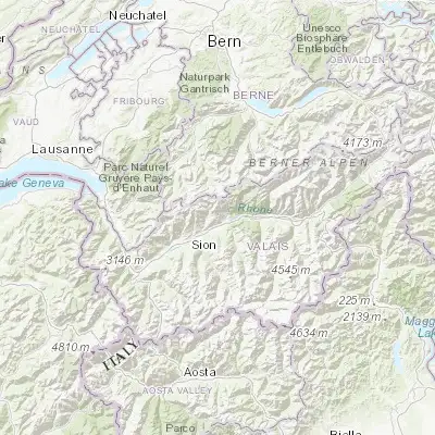 Map showing location of Randogne (46.309520, 7.500580)