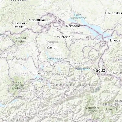 Map showing location of Rapperswil (47.225570, 8.822280)