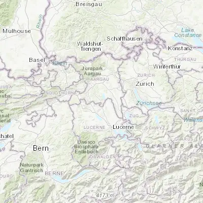 Map showing location of Reinach (47.257320, 8.180910)