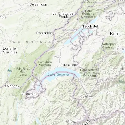Map showing location of Romanel-sur-Lausanne (46.564030, 6.605380)