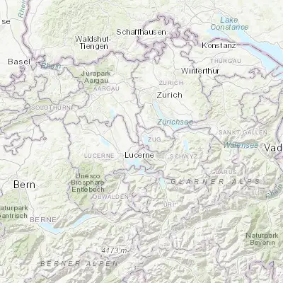 Map showing location of Rotkreuz (47.142830, 8.431400)