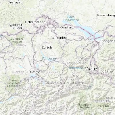 Map showing location of Rüti (47.256030, 8.855520)
