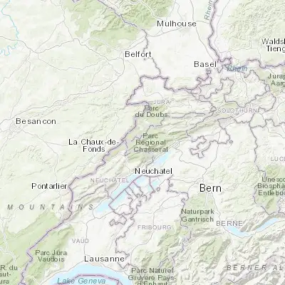 Map showing location of Saint-Imier (47.152840, 6.996920)