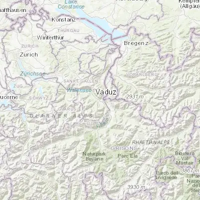 Map showing location of Sargans (47.048960, 9.441030)