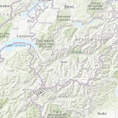 Map showing location of Savièse (46.251150, 7.345580)