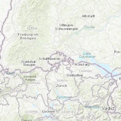 Map showing location of Schaffhausen (47.697320, 8.634930)