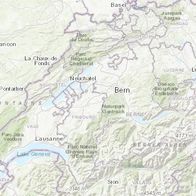 Map showing location of Schmitten (46.857500, 7.250310)