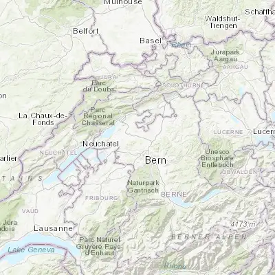 Map showing location of Schüpfen (47.036610, 7.377230)