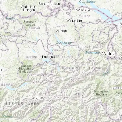 Map showing location of Schwyz (47.020760, 8.654140)