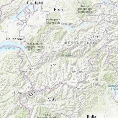Map showing location of Sierre (46.291920, 7.535590)