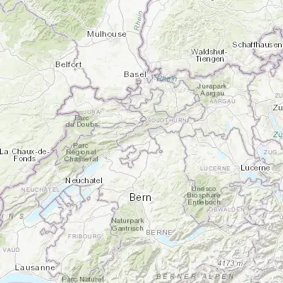 Map showing location of Solothurn (47.207910, 7.537140)