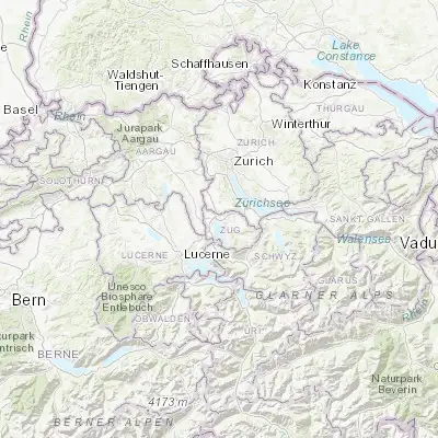 Map showing location of Steinhausen (47.195100, 8.485810)