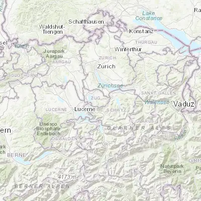 Map showing location of Unterägeri (47.136450, 8.585300)