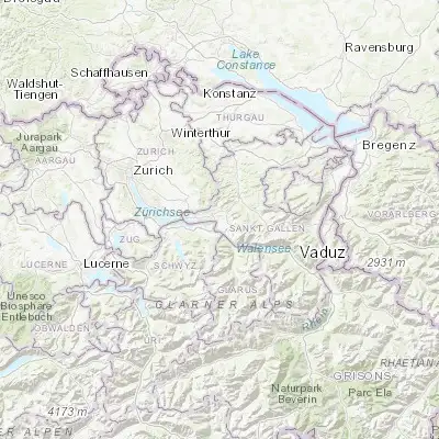 Map showing location of Uznach (47.224210, 8.982630)