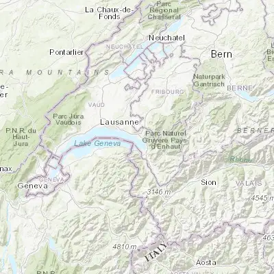 Map showing location of Vevey (46.462990, 6.843450)