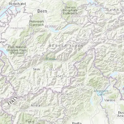 Map showing location of Visp (46.293700, 7.881490)