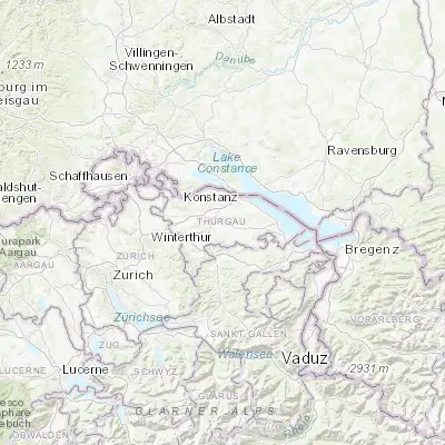 Map showing location of Weinfelden (47.566670, 9.100000)