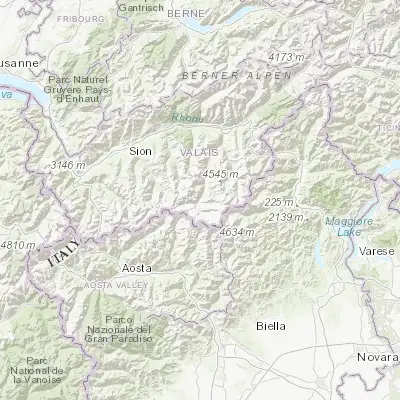 Map showing location of Zermatt (46.019980, 7.748630)