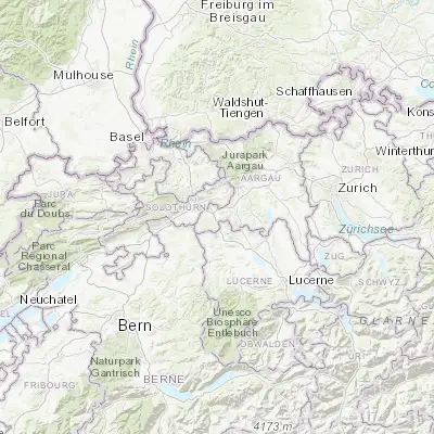 Map showing location of Zofingen (47.287790, 7.945860)