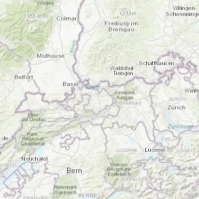 Map showing location of Zunzgen (47.449250, 7.807890)