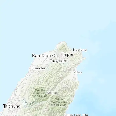 Map showing location of Banqiao (25.014270, 121.467190)