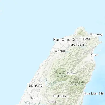 Map showing location of Hsinchu (24.803610, 120.968610)