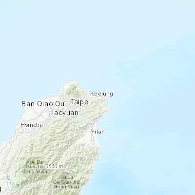 Map showing location of Jiufen (25.109570, 121.844240)