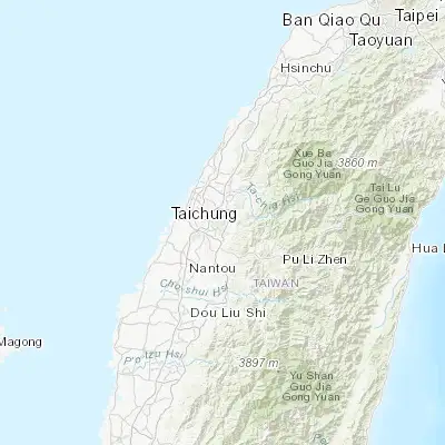 Map showing location of Taichung (24.146900, 120.683900)
