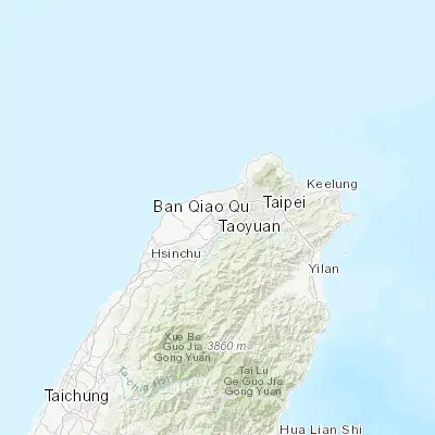 Map showing location of Taoyuan City (24.993680, 121.296960)