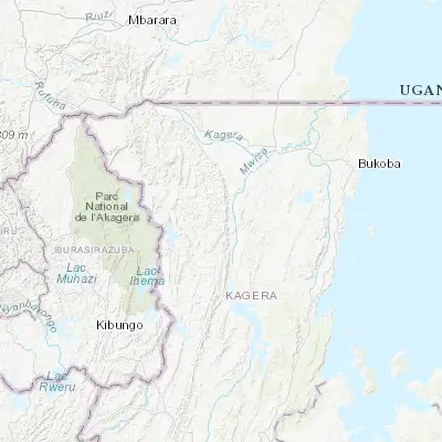 Map showing location of Bugene (-1.591110, 31.140280)