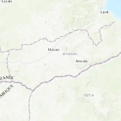 Map showing location of Chiungutwa (-10.883330, 38.983330)