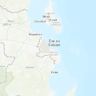 Map showing location of Dar es Salaam (-6.823490, 39.269510)