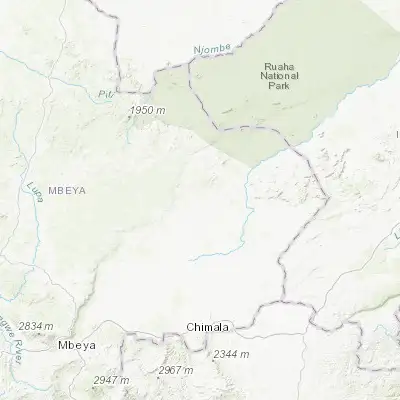 Map showing location of Dunda (-8.116670, 34.250000)