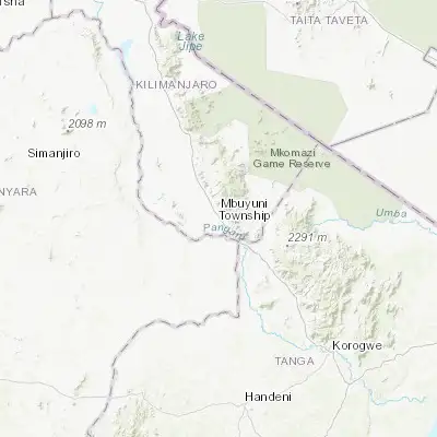 Map showing location of Hedaru (-4.500000, 37.900000)