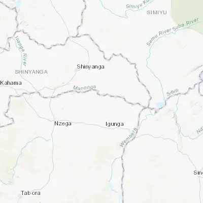Map showing location of Igurubi (-4.000000, 33.700000)
