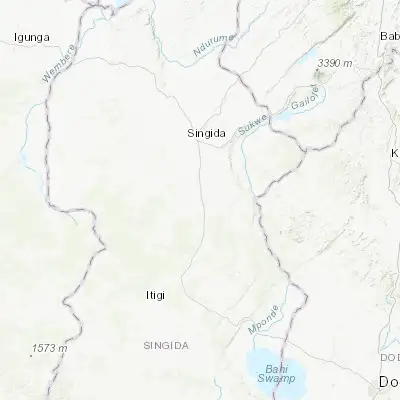 Map showing location of Ikungi (-5.133330, 34.766670)