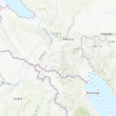 Map showing location of Ilembo (-9.250000, 33.383330)