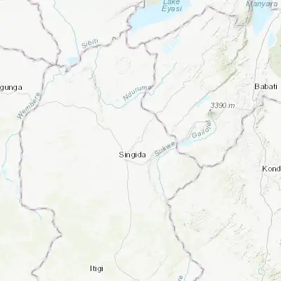 Map showing location of Ilongero (-4.666670, 34.866670)