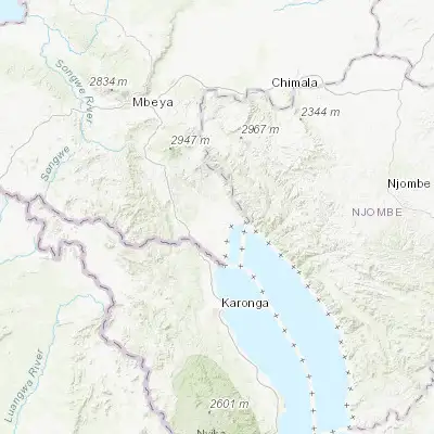 Map showing location of Ipinda (-9.483330, 33.900000)