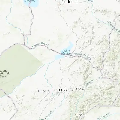 Map showing location of Izazi (-7.200000, 35.733330)