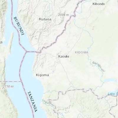 Map showing location of Kasulu (-4.576670, 30.102500)